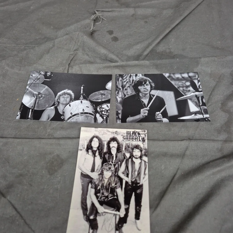 LOT OF 3 SIGNED BLACK SABBATH PHOTOGRAPHS