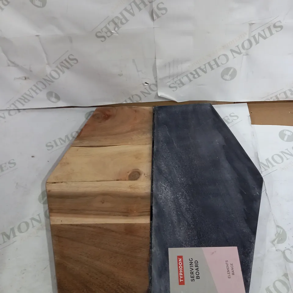 ELEMENTS MARBLE/ACACIA HEXAGON BOARD