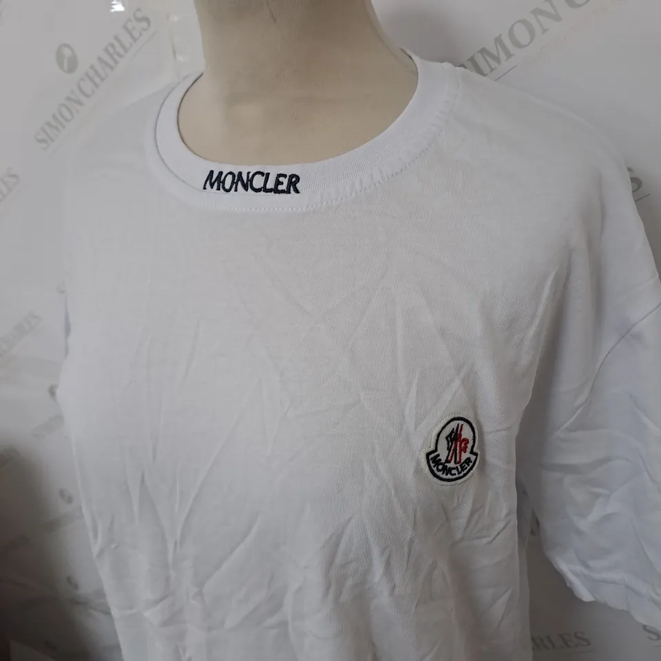 MONCLER CASUAL T-SHIRT IN WHITE SIZE L