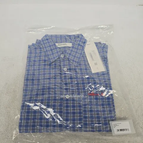 BAGGED AND SEALED ABOUT:BLANK RAW HEM CHECK SHIRT - SIZE M