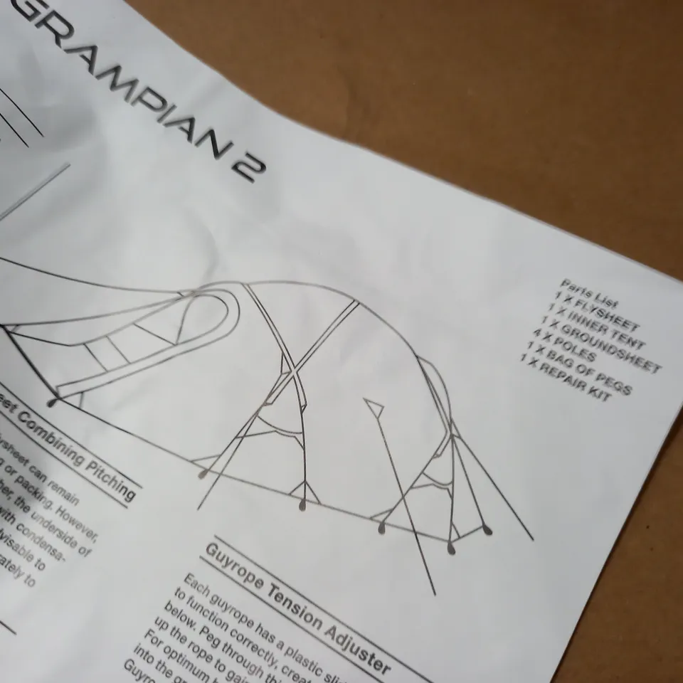 BERGHAUS GRAMPIAN 2 RED TENT 