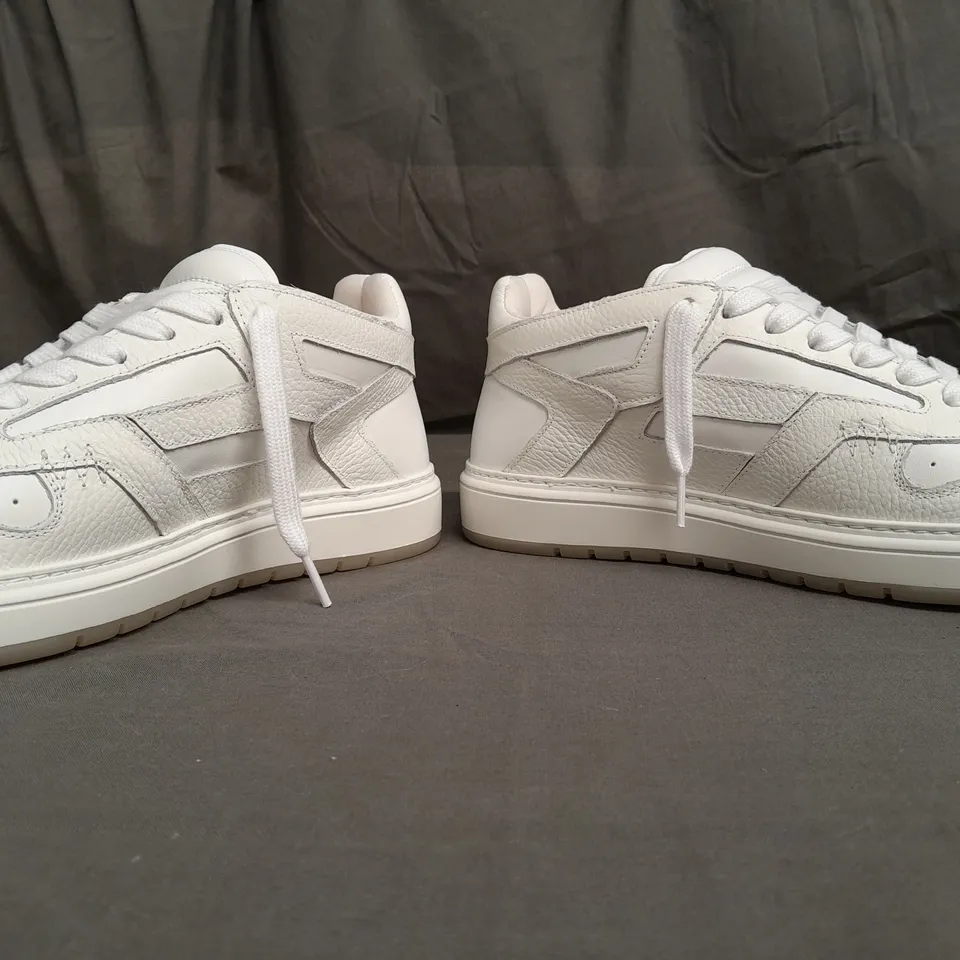 BOXED PAIR OF REPRESENT WHITE TRAINERS SIZE UK 8.5