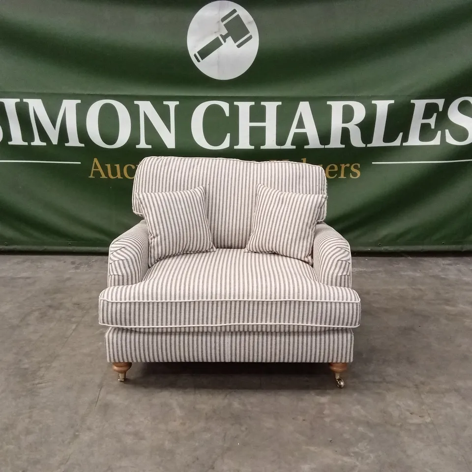 BAY STRIPE SNUGGLE CHAIR RRP £849