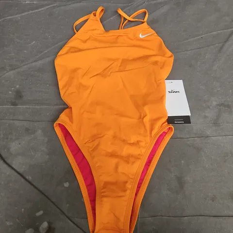 NIKE WOMENS HYDRASTRONG SWIMSUIT IN ORANGE - SIZE 28