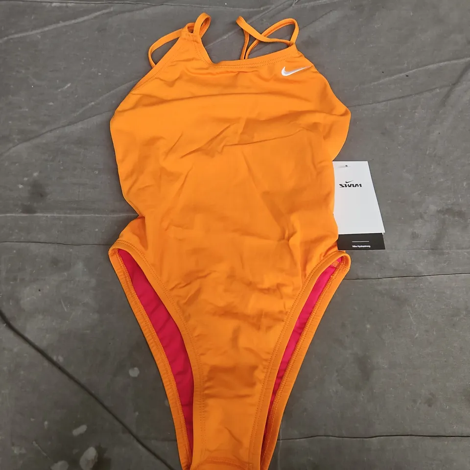 NIKE WOMENS HYDRASTRONG SWIMSUIT IN ORANGE - SIZE 28