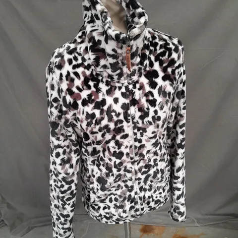 PROTEST FUNNEL NECK FLEECE ZIP UP JACKET IN MULTI SIZE L