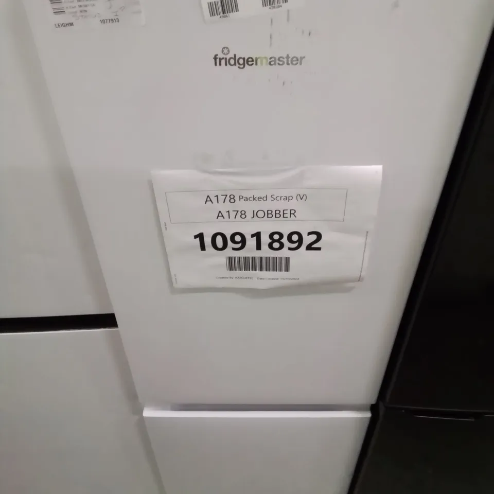 FRIDGEMASTER 50CM FREESTANDING 60/40 FRIDGE FREEZER IN WHITE MC50175A - UNPROCESSED RAW RETURN