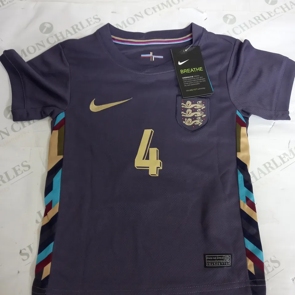 NIKE ENGLAND FOOTBALL SHIRT IN PURPLE - KIDS SIZE 16
