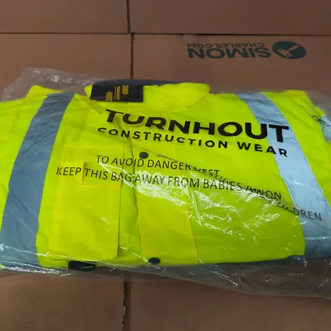 TURNHOUT CONSTRUCTION WEAR HI-VIS BOMBER JACKET – MEN'S, YELLOW, XL
