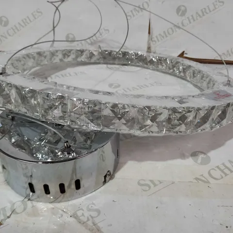 DAR LIGHTING GROUP ROMA LED PENDANT - CRYSTAL WITH CHROME, DIMMABLE