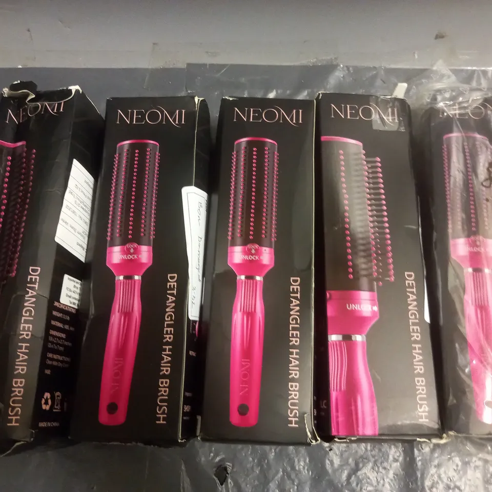 LOT OF 5 NEOMI DETANGLER HAIR BRUSHES