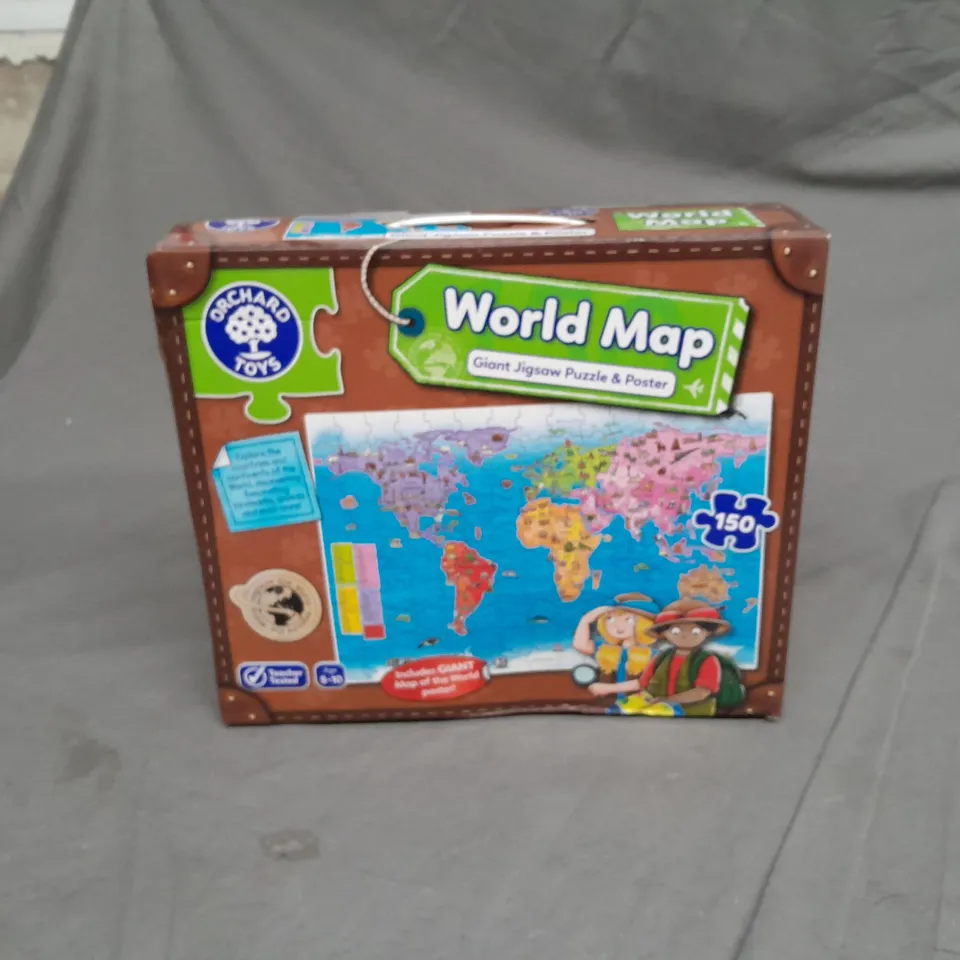 BOXED GIANT JIGSAW PUZZLE / POSTER WORLD MAP 