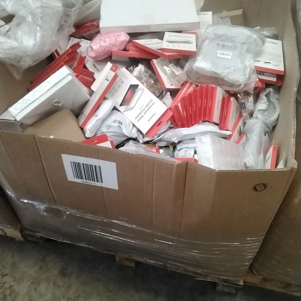 PALLET OF PHONE CASES, SCREEN PROTECTORS, HARDWARE ETC