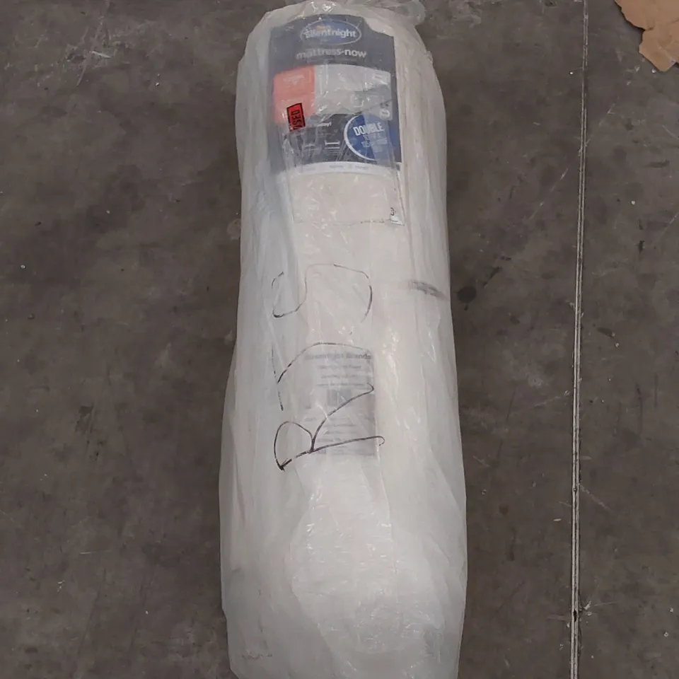 QUALITY BAGGED AND ROLLED SILENTNIGHT 135cm DOUBLE SIZE 3-ZONE MEMORY FOAM MATTRESS 