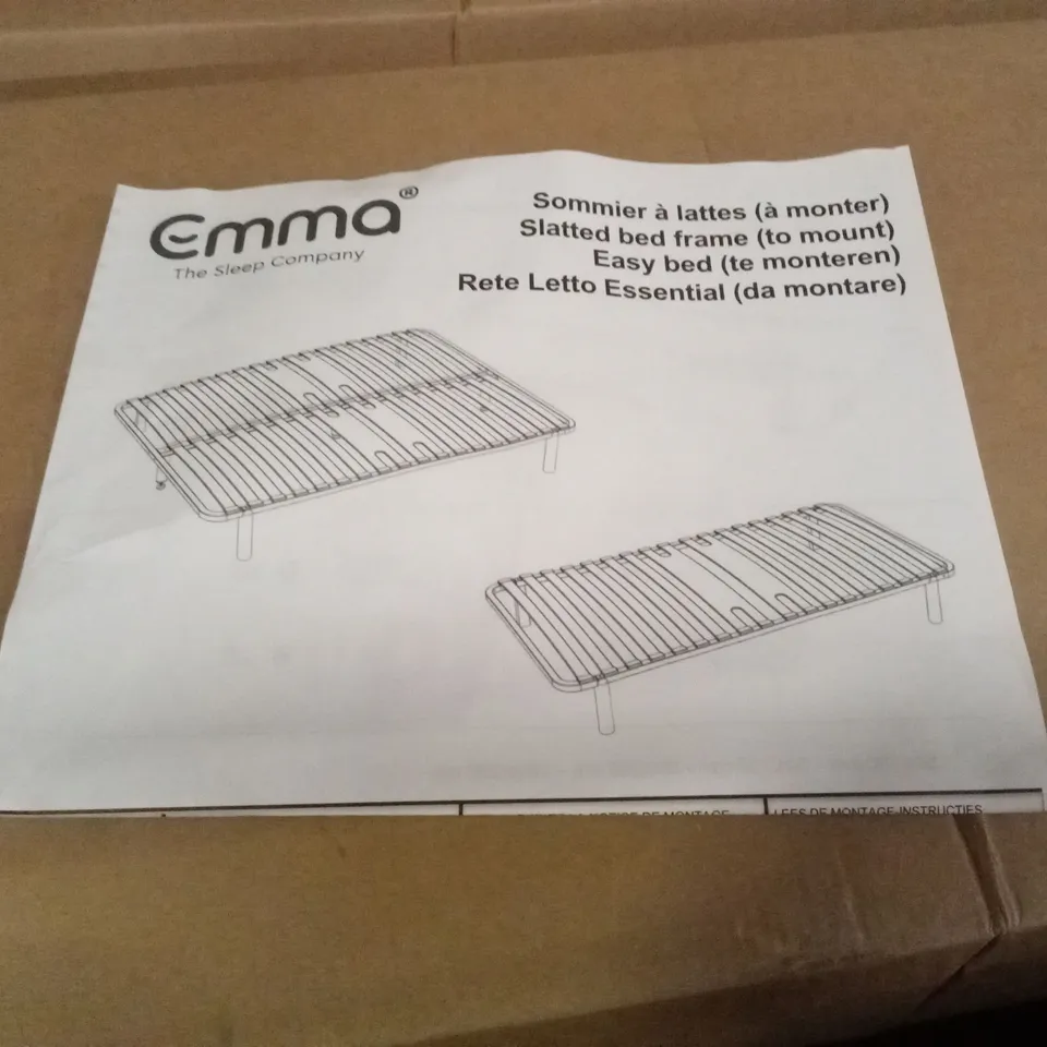 BRAND NEW BOXED EMMA SLATTED BED FRAME - 135 X 190 DOUBLE (1 BOX)