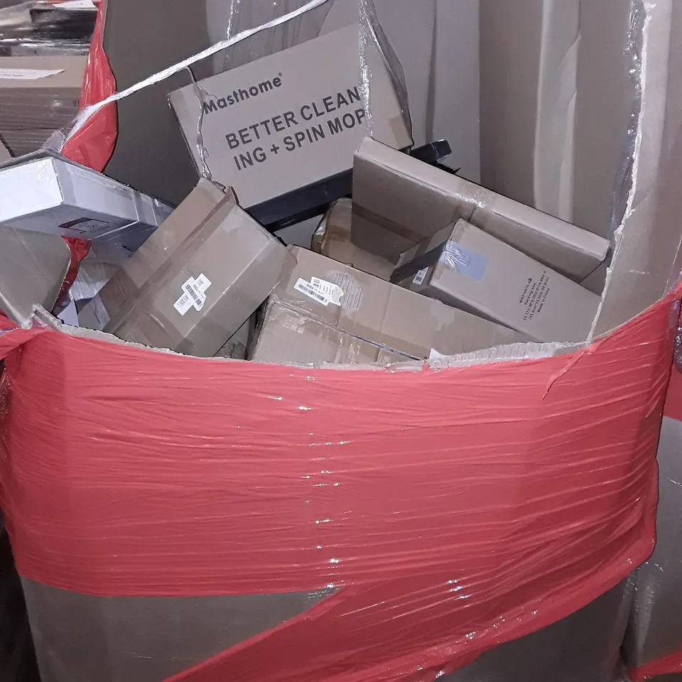 UNPROCESSED PALLET OF ASSORTED ITEMS TO INCLUDE INSTANTPOT AIR FRYER NEW DAY CEILING FAN AND NEEWER STAND