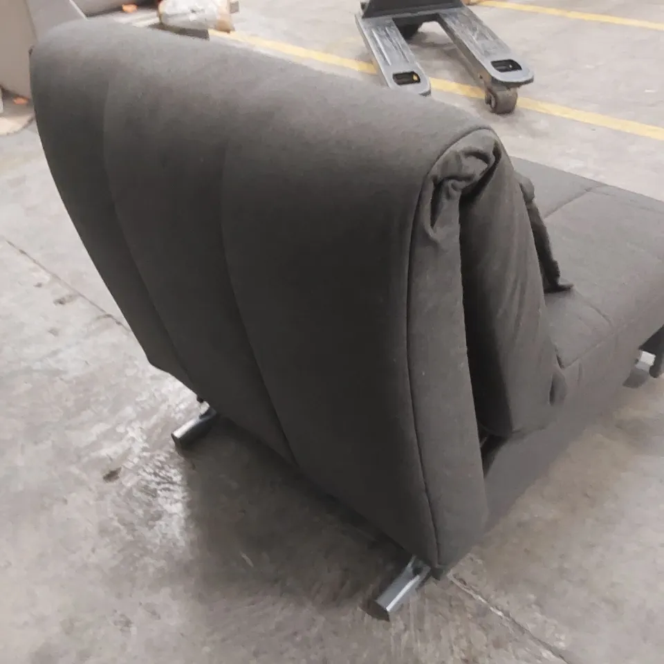 QUALITY DESIGNER APPLEY SINGLE SEATER SOFA BED - CHARCOAL GREY