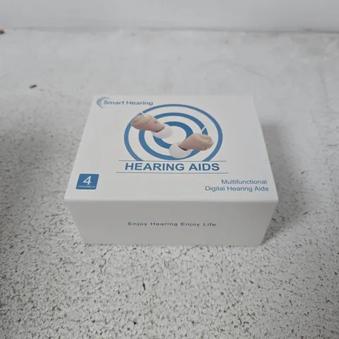 SMART HEARING HEARING AIDS – RECHARGEABLE DIGITAL HEARING AIDS (4 CHANNELS), BOXED