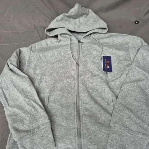 POLO RALPH LAUREN GREY HOODIE SIZE S