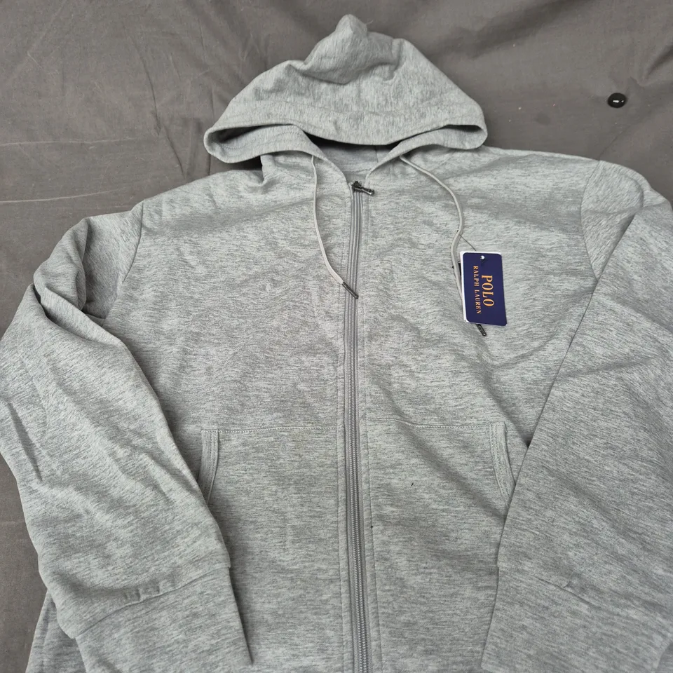 POLO RALPH LAUREN GREY HOODIE SIZE S