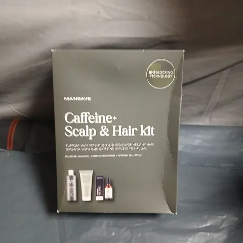 MANCAVE CAFFEINE+ SCALP & HAIR KIT – BOXED HAIR CARE SET 