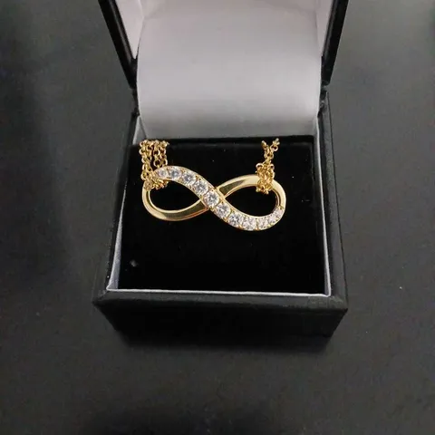 DIAMONIQUE DALE FRANKLIN INFINITY 18CM BRACELET STERLING SILVER GOLD PLATED