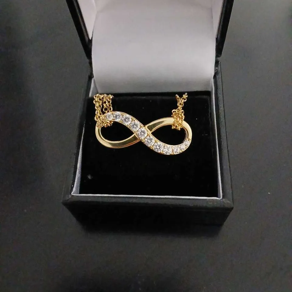 DIAMONIQUE DALE FRANKLIN INFINITY 18CM BRACELET STERLING SILVER GOLD PLATED