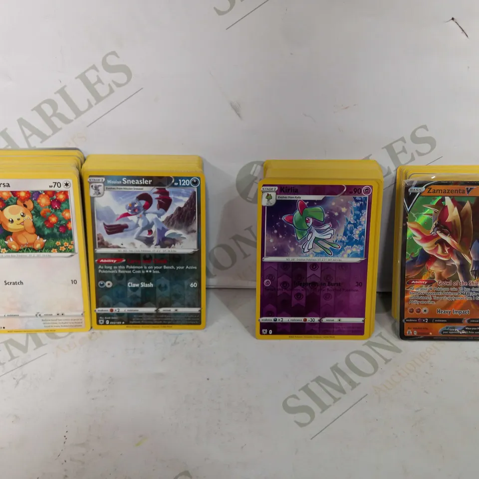 SMALL BOX OF APPROX COLLECTABLE POKEMON TRADING CARDS