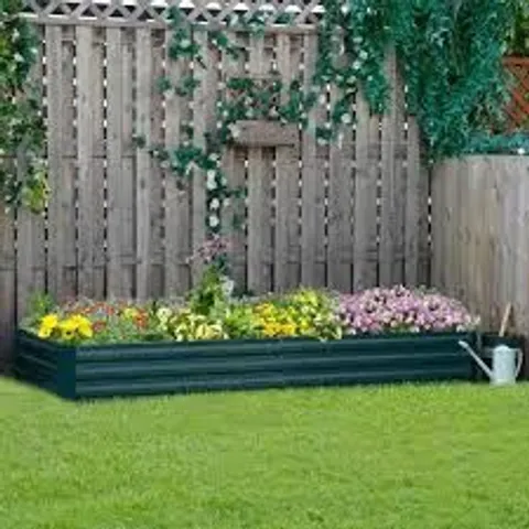 BOXED OUTSUNNY METAL RAISED GARDEN BED - GREEN (1 BOX)