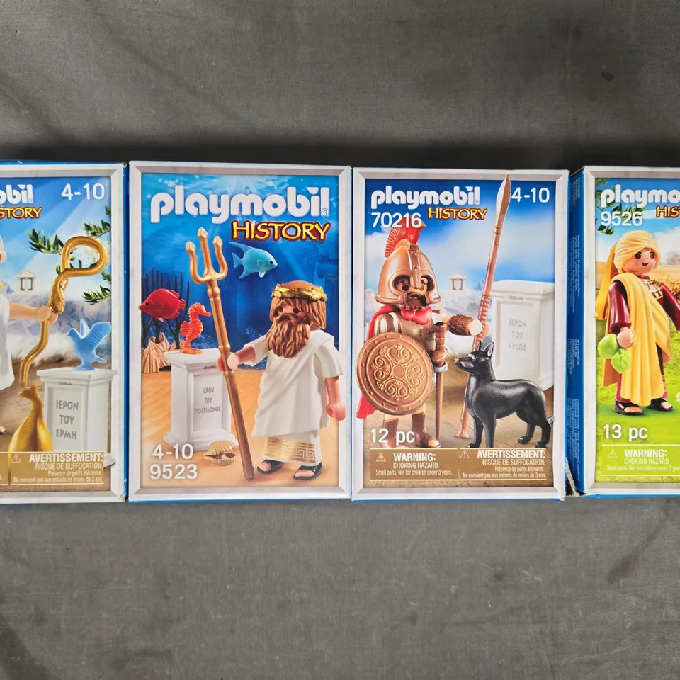 PLAYMOBIL HISTORY SET OF 4 ASSORTED FIGURES