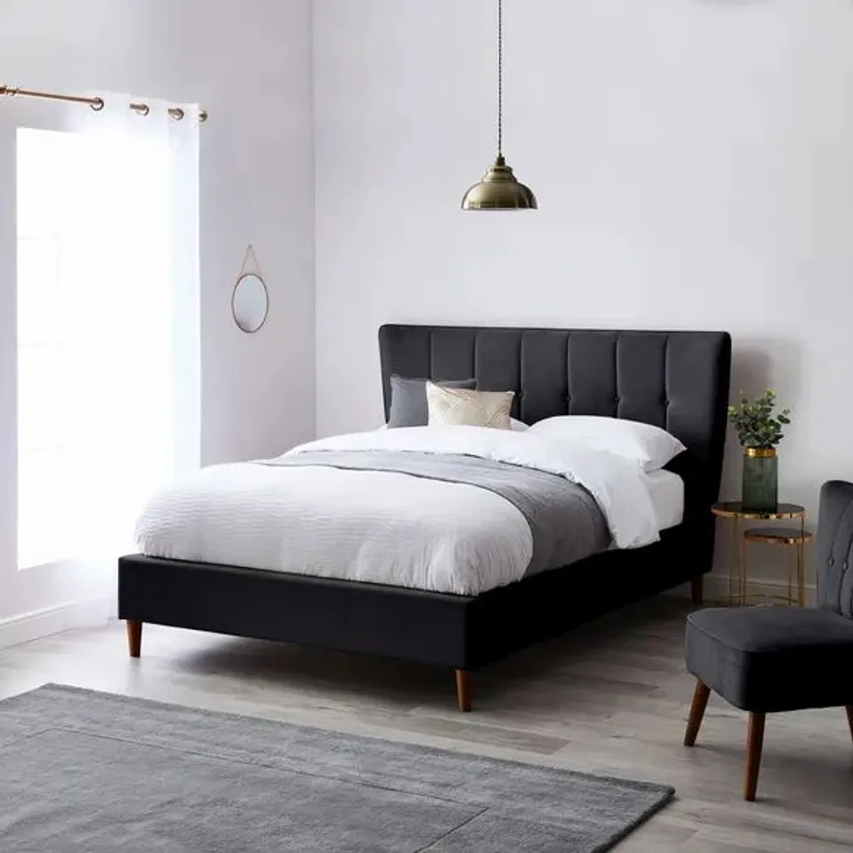 ISLA CHARCOAL DOUBLE BED - 4 BOXES