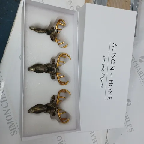 ALISON CORK STAG COAT HANGERS 