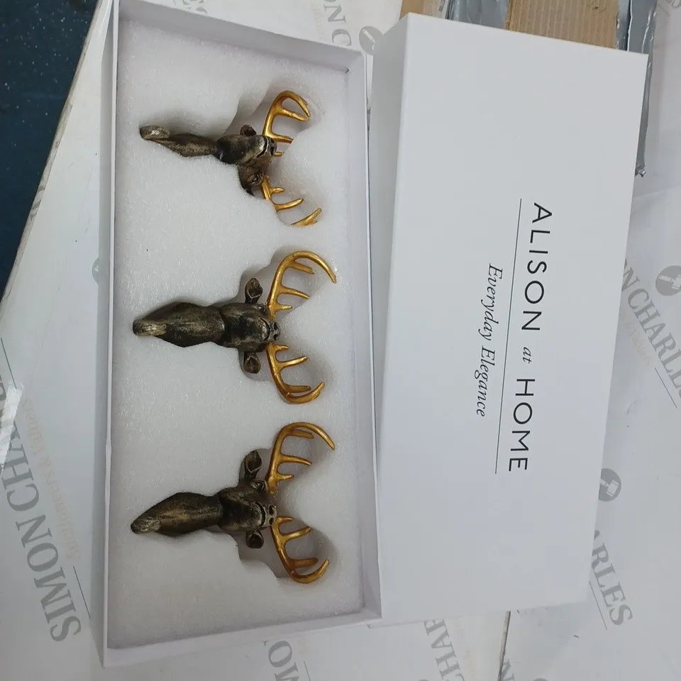 ALISON CORK STAG COAT HANGERS 
