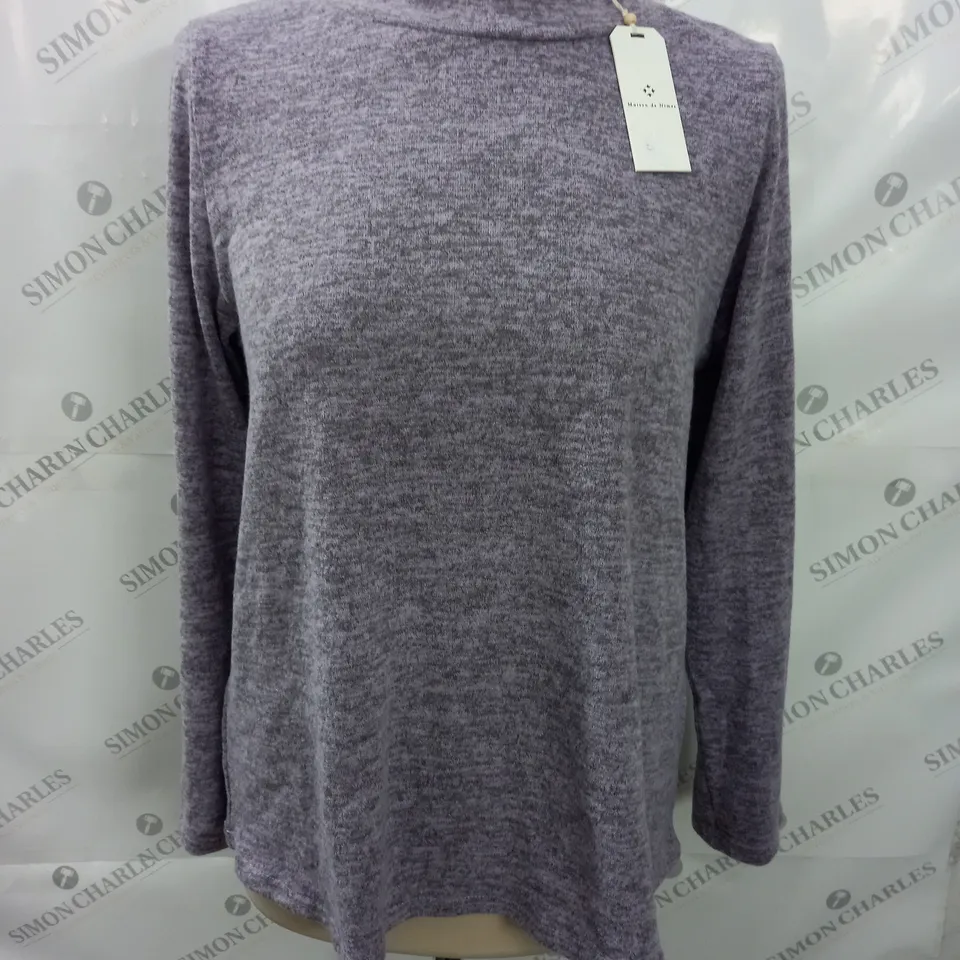 MAISON DE NIMES LILAC HIGH CREW JUMPER - S