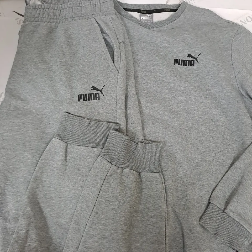 PUMA GREY SWEATSHIRT AND JOGGERS - UK XL