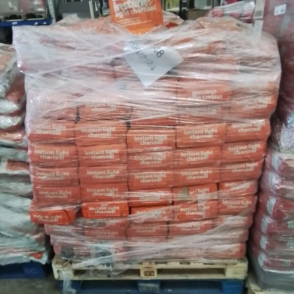 A PALLET TO CONTAIN APPROXIMATELY 110 X 2PACK BAGS OF INSTANT LIGHT CHARCOAL 