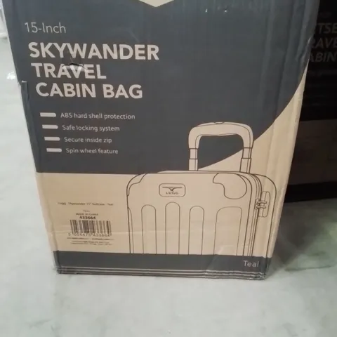 BOXED LUGG 15INCH SKYWANDER TRAVEL CABIN BAG TEAL