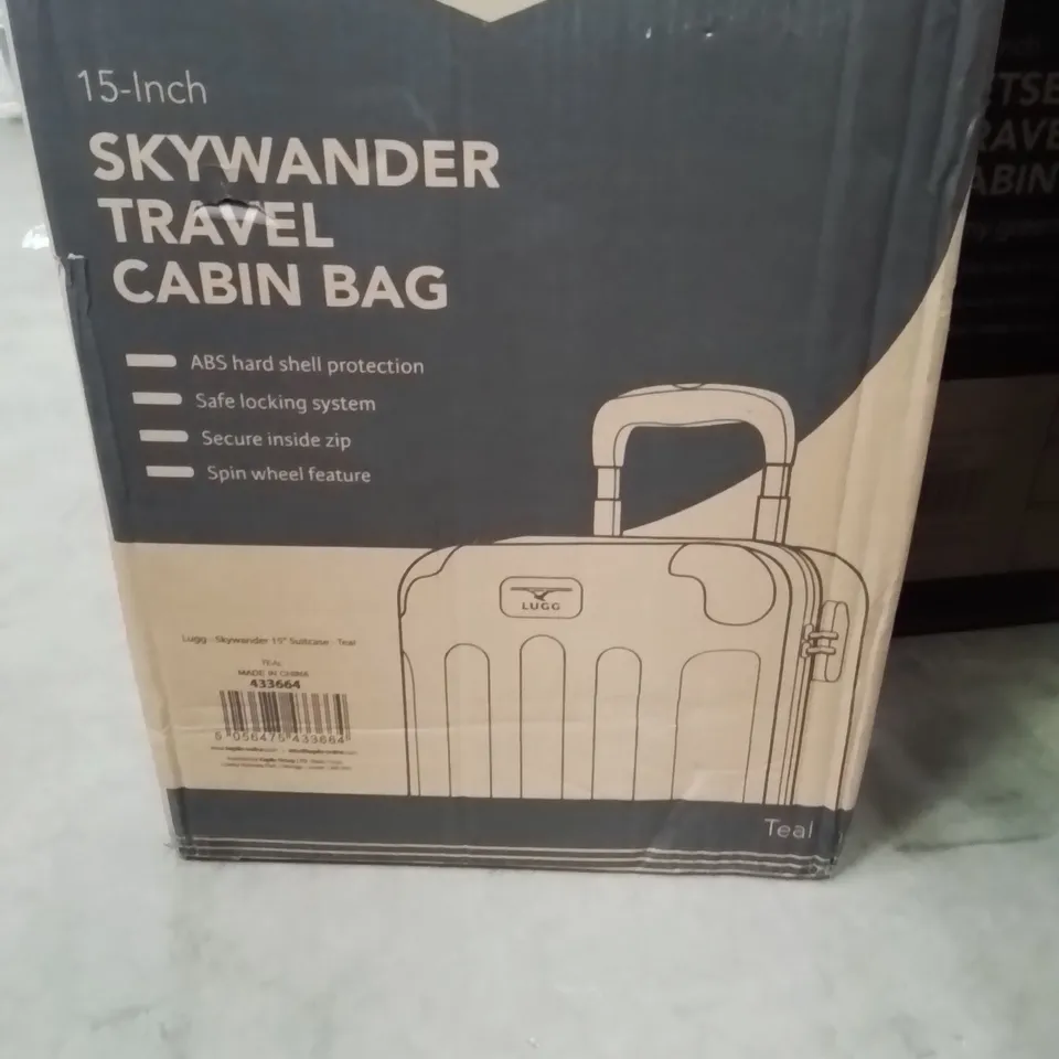 BOXED LUGG 15INCH SKYWANDER TRAVEL CABIN BAG TEAL