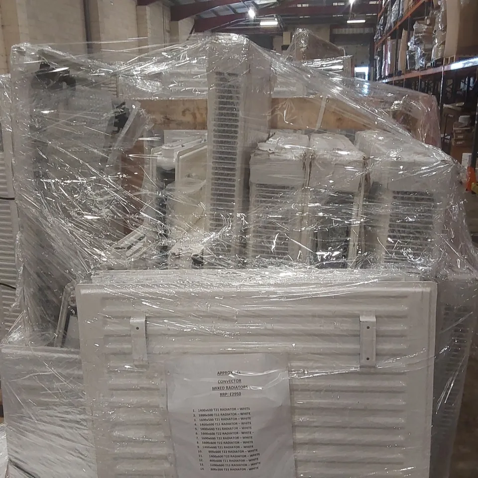 PALLET CONTAINING APPROXIMATELY 14x CONVECTOR MIXED RADIATORS