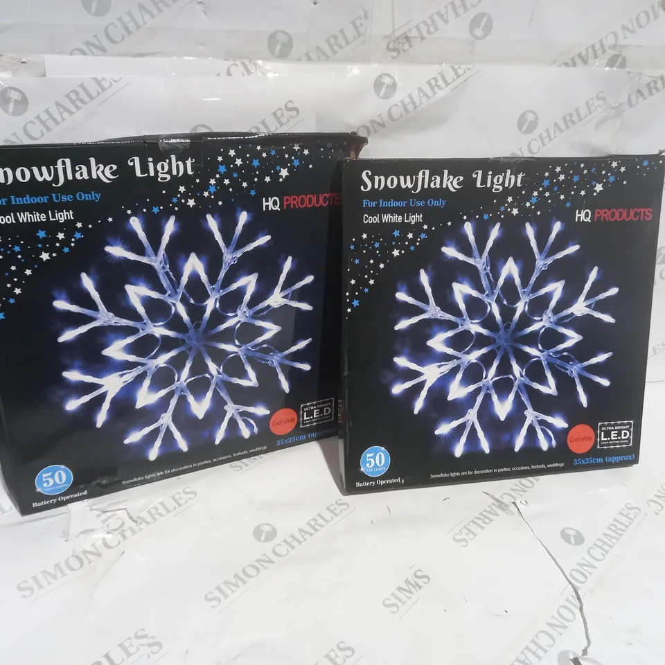 2 ASSORTED SNOWFLAKE LIGHTS