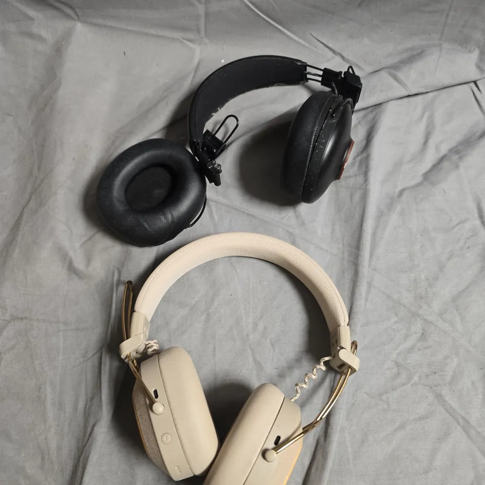 2 X HOUSE OF MARLEY BLUETOOTH WIRELESS HEADPHONES 