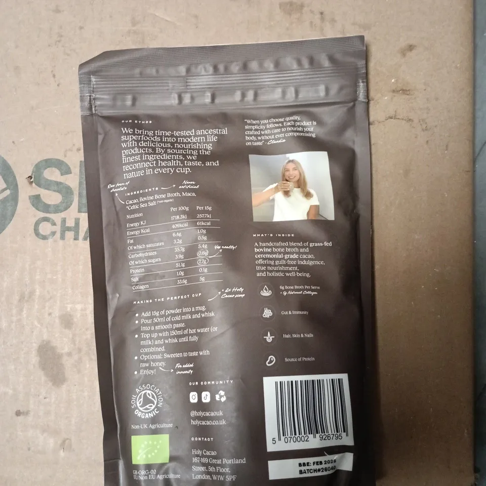 HOLY CACAO NOURISH BONE BROTH WITH CACAO – 450 G