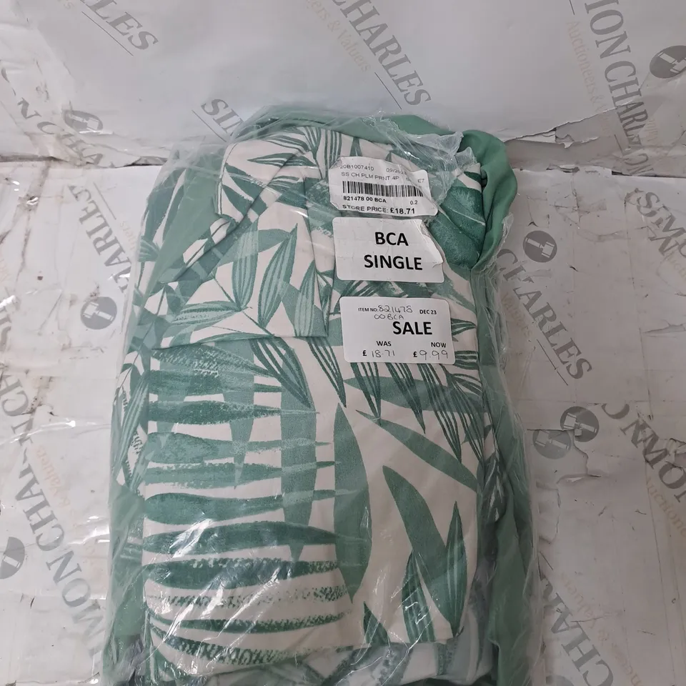 SUPERSOFT BY COZEE HOME PALM PRINTED 4 PIECE DUVET SET - DOUBLE SIZE