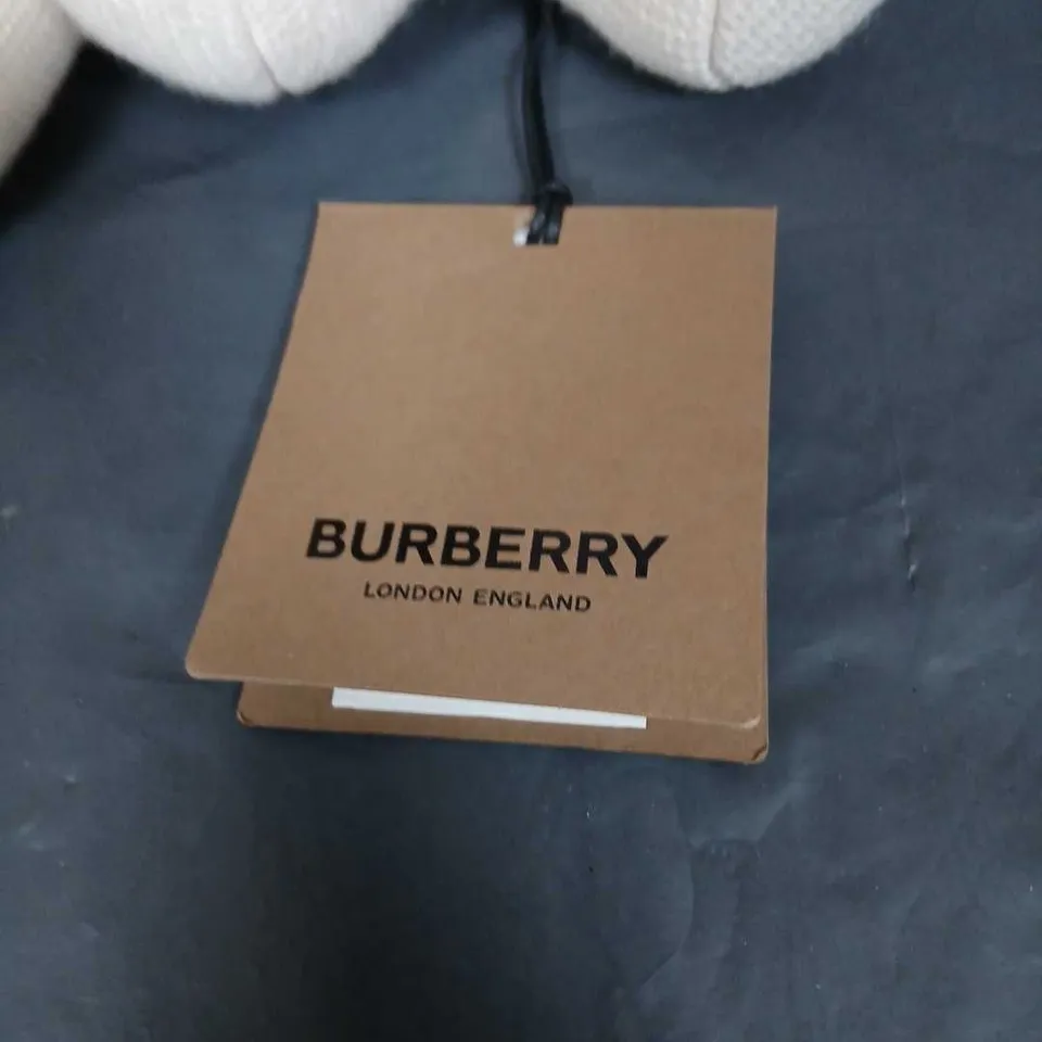 BURBERRY LONDON ENGLAND PLUSH TEDDY BEAR WITH CHECK BOW