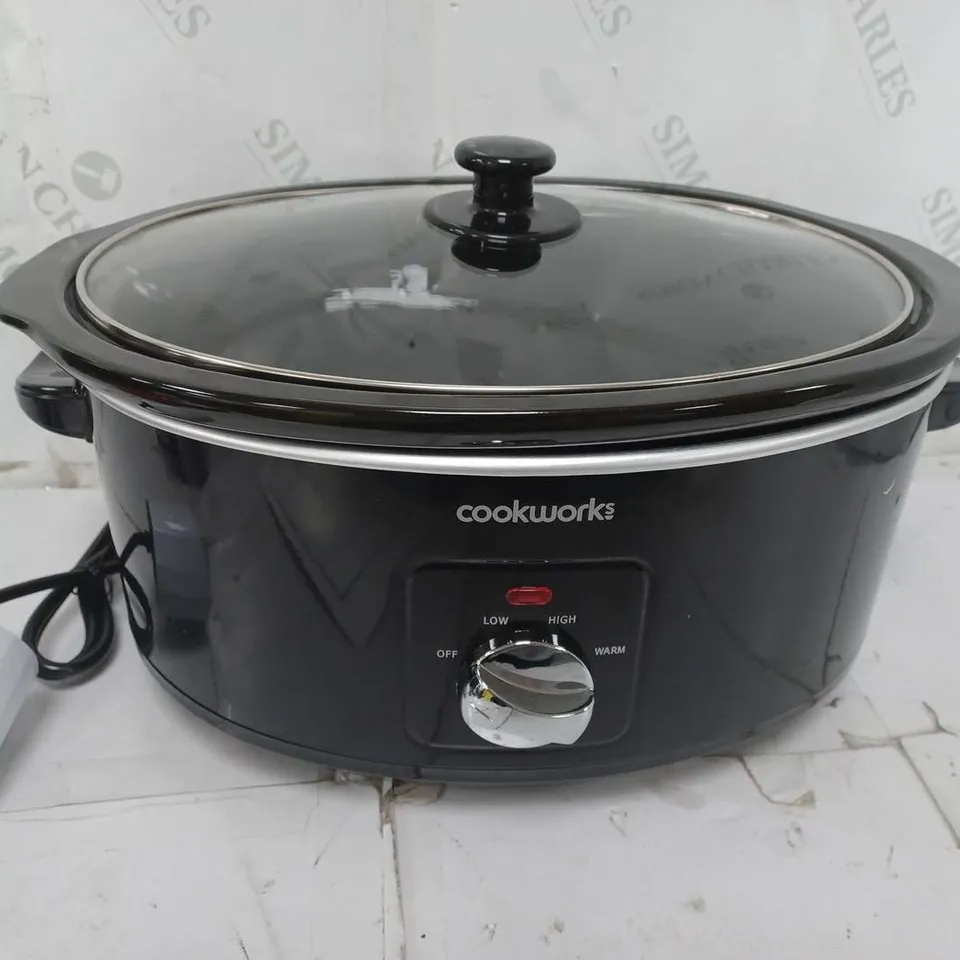 BOXED COOKWORKS SLOW COOKER IN BLACK