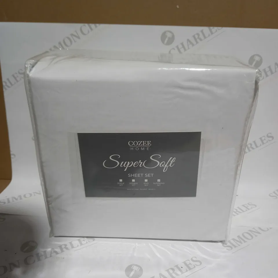 COZEE HOME SUPERSOFT SHEET SET - SUPERKING