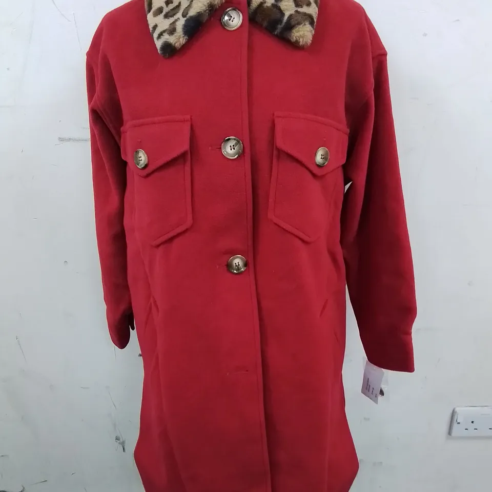 HELENE BERMAN COLLARED SHACKET IN RED - 14