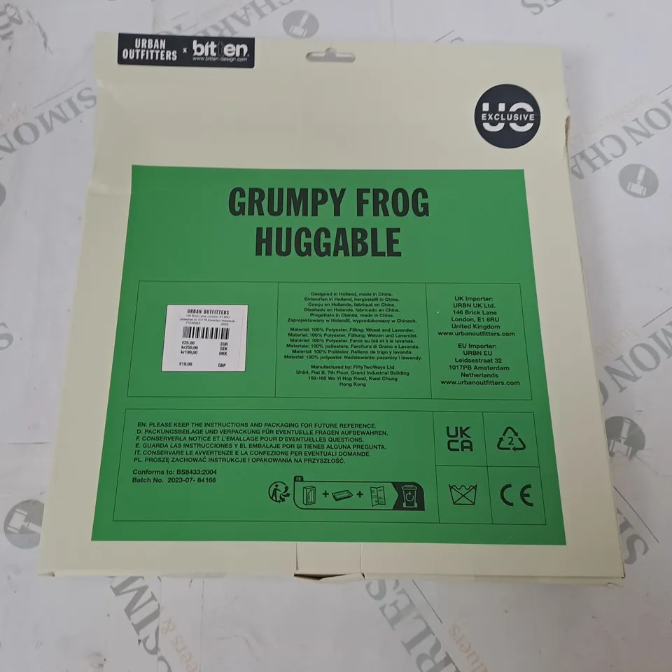 URBAN OUTFITTERS GRUMPY FROG HUGGABLE