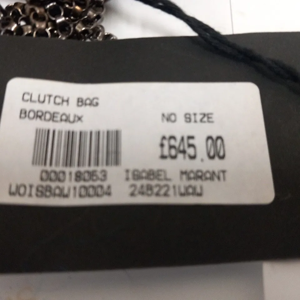 ISABEL MARANT BORDEAUX CLUTCH BAG