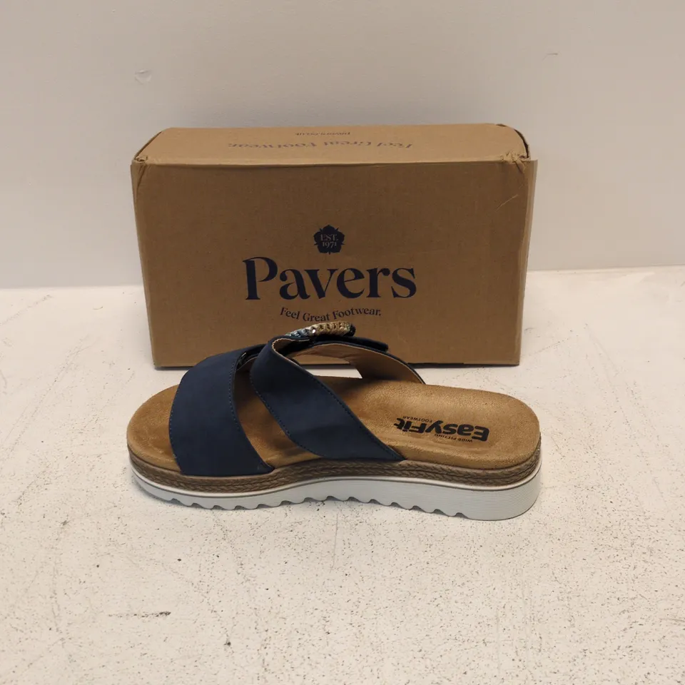 PAVERS NAVY BLUE EASYFIT PLATFORM SANDALS – UK 7 (EU 40)